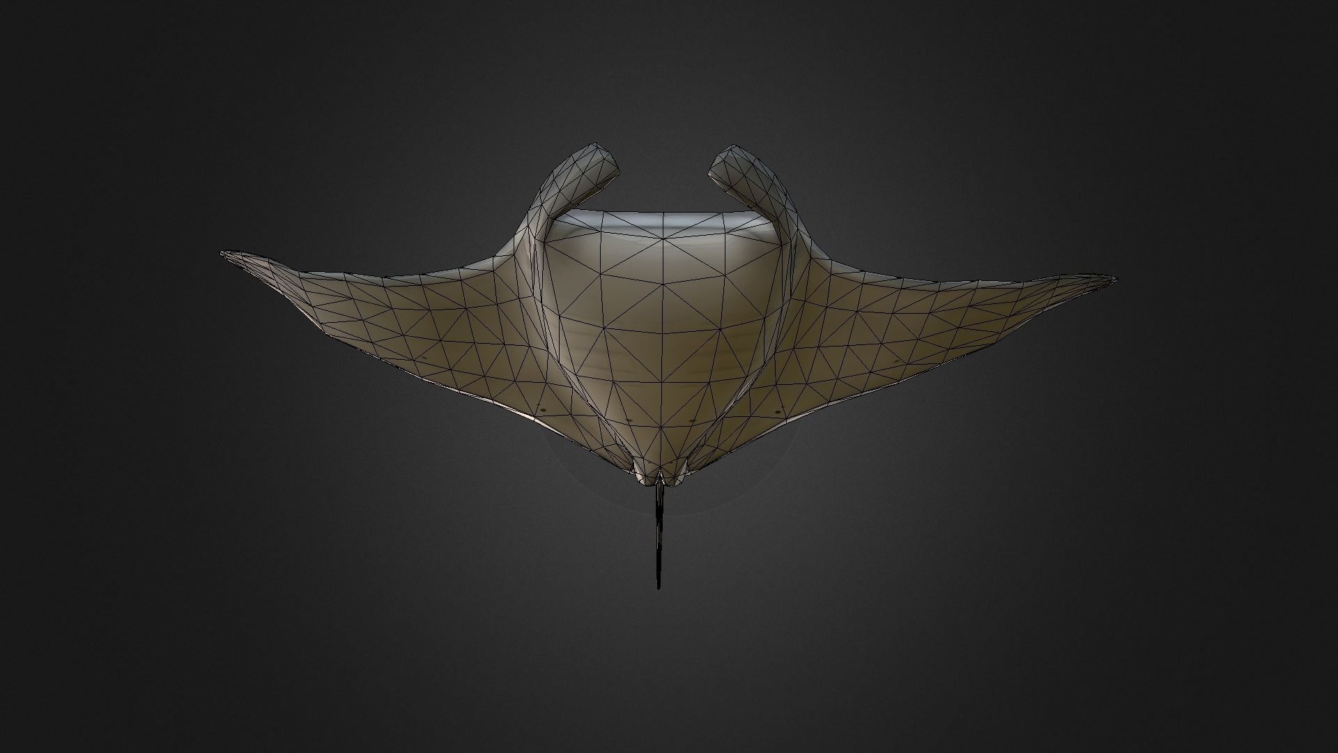 Low poly Manta Ray - Idle Animated Low-poly 3D model_12