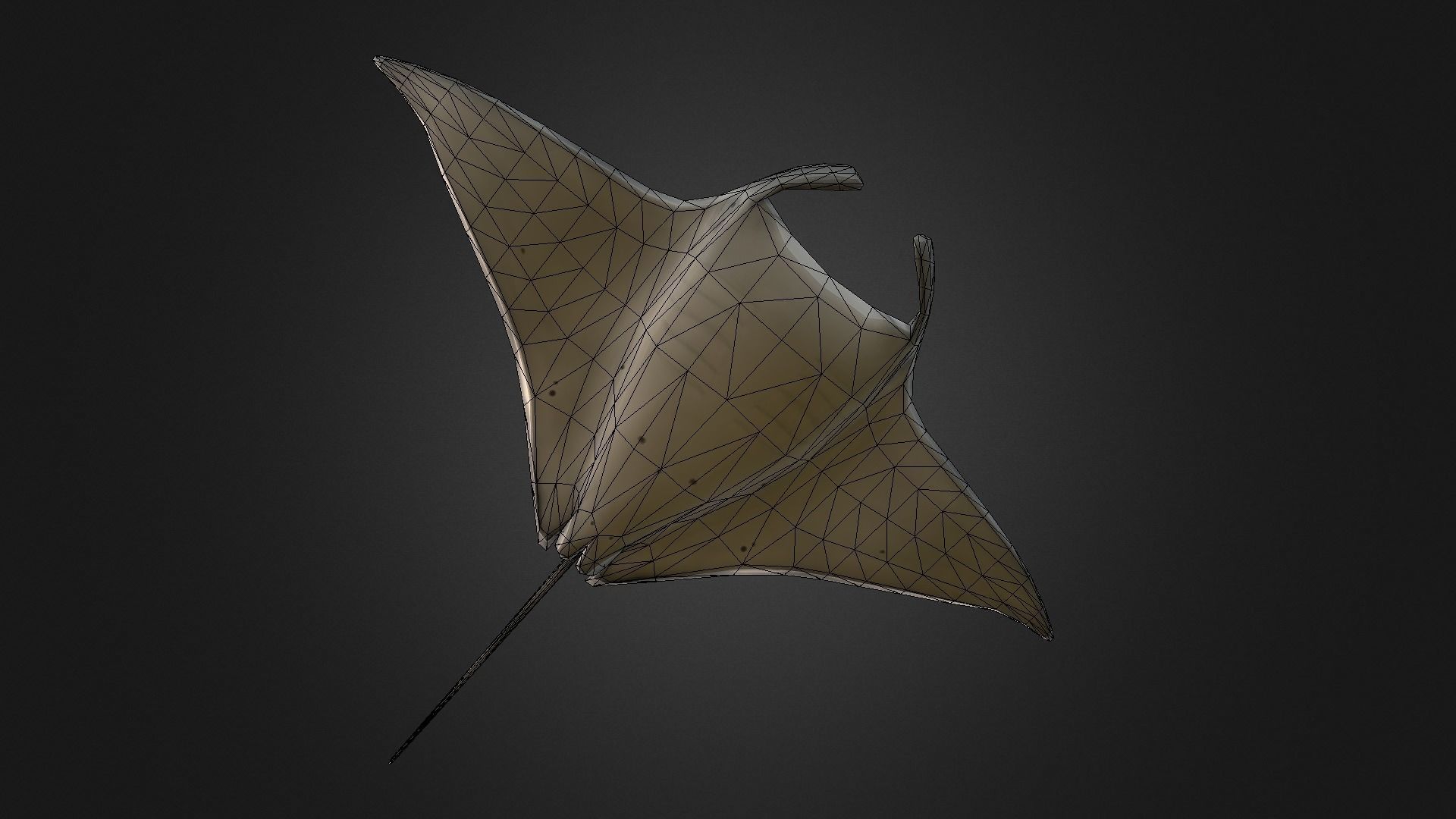 Low poly Manta Ray - Idle Animated Low-poly 3D model_6