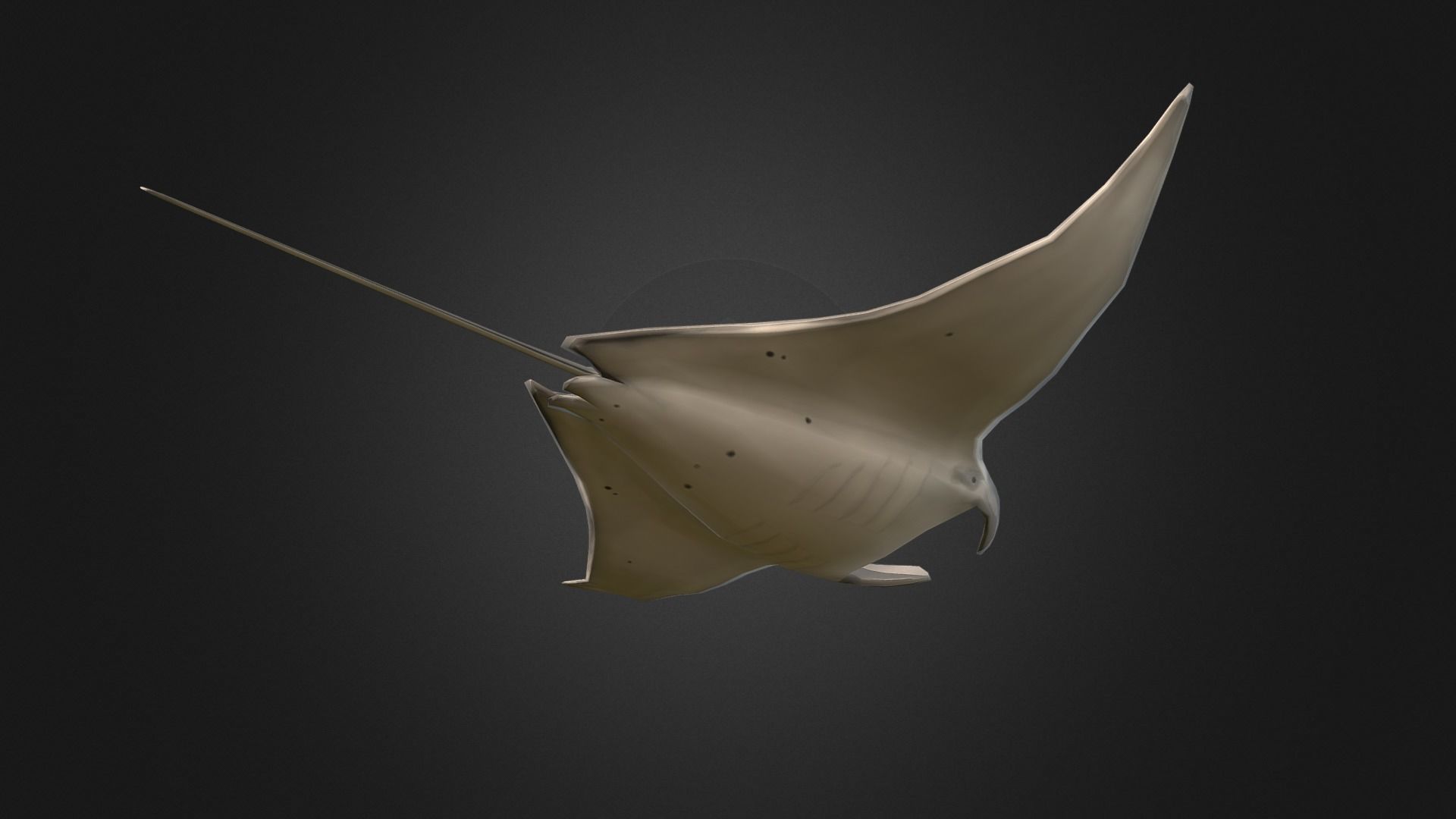 Low poly Manta Ray - Idle Animated Low-poly 3D model_9