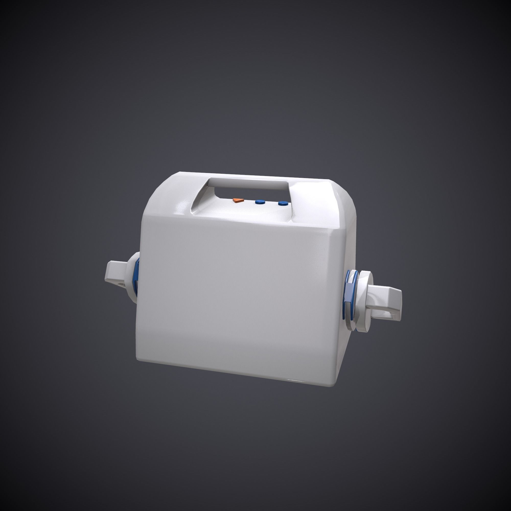 Low-poly Defibrillator ecg monitor - ecg monitor Low-poly 3D model_7