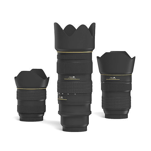 Camera Lenses 3D Model 3D model
