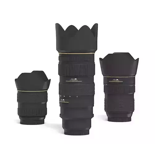 Camera Lenses 3D Model