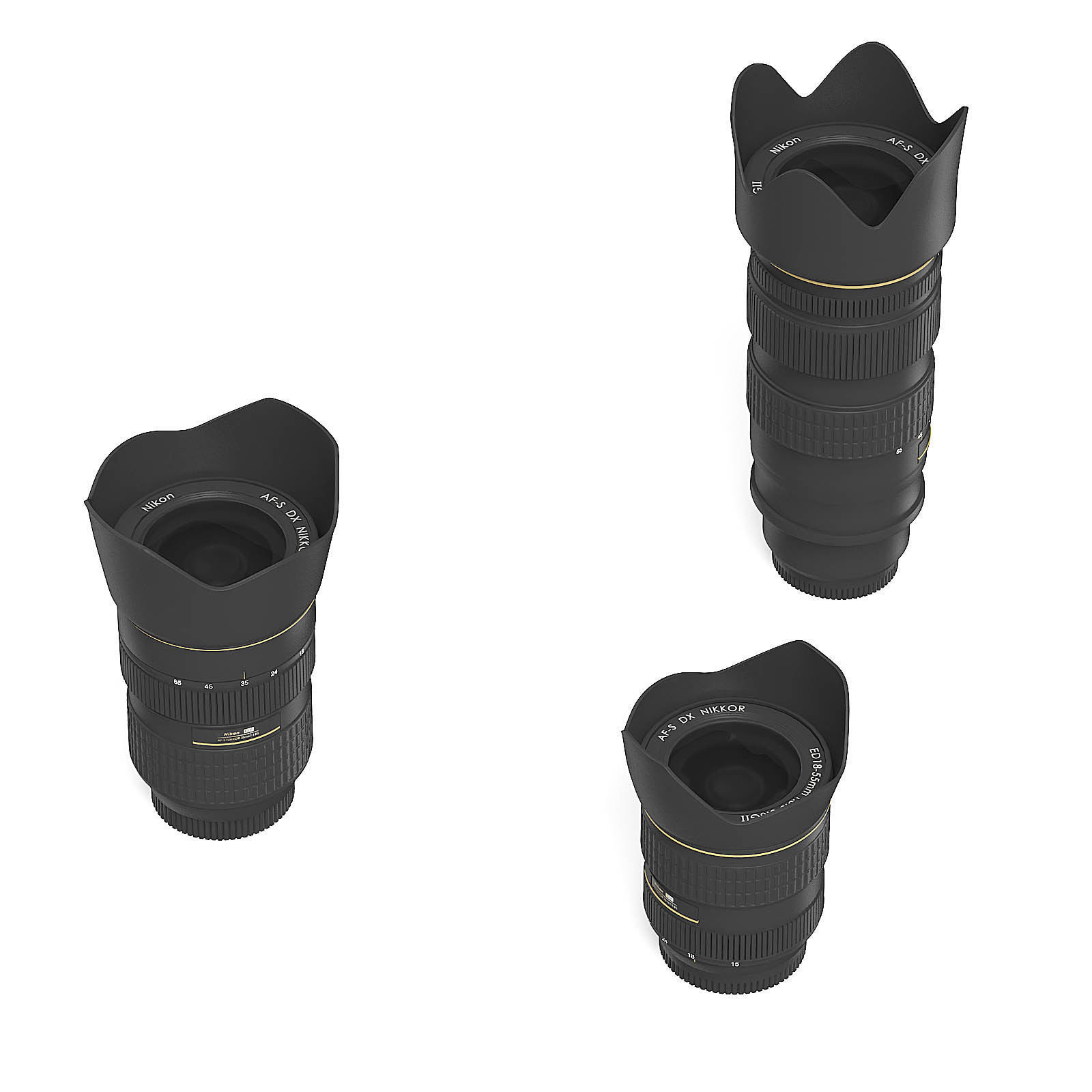 Camera Lenses 3D Model 3D model_4