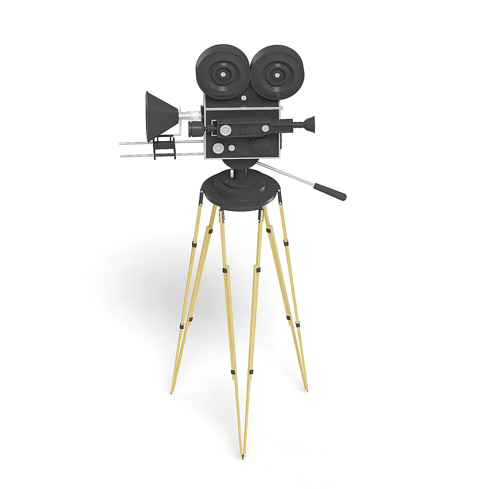 Vintage Movie Camera 3D Model 3D model_4