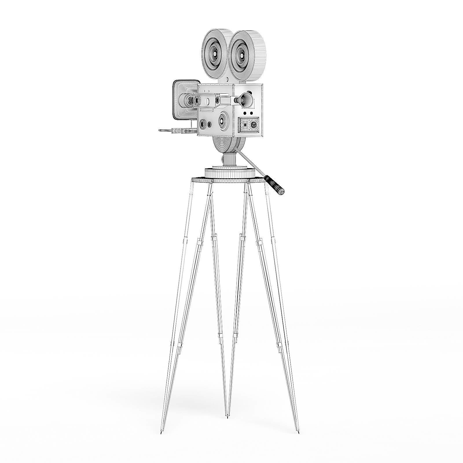 Vintage Movie Camera 3D Model 3D model_3