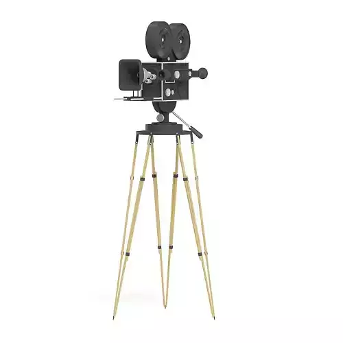 Vintage Movie Camera 3D Model 3D model