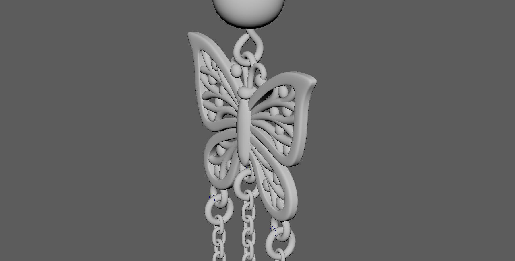 Chinese Traditional Flower Golden Hairstick-Hair Pin-Accessories Low-poly 3D model_11