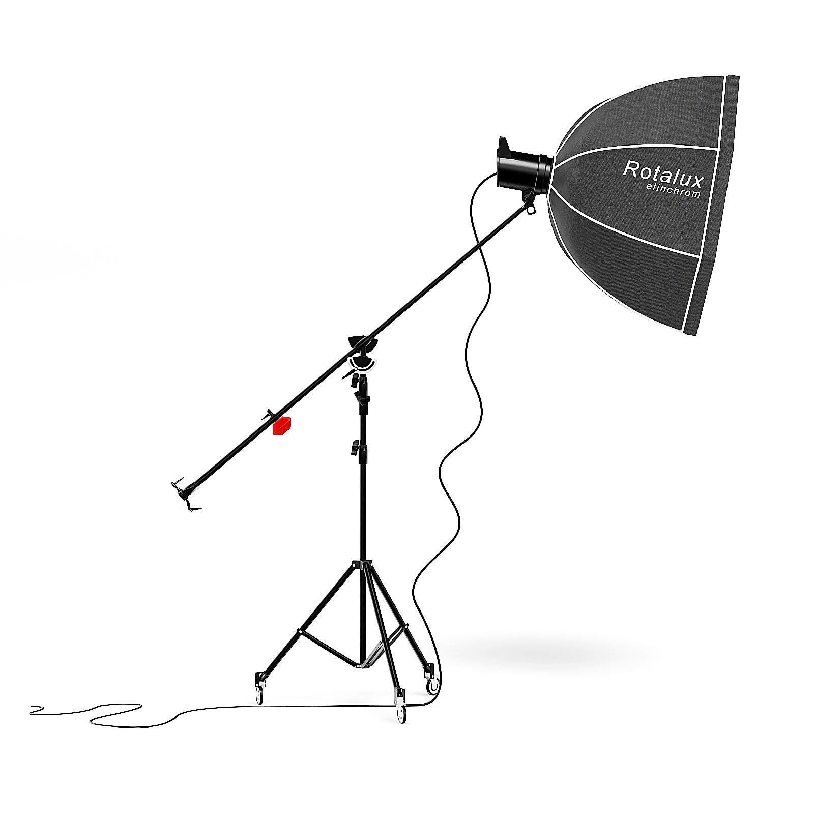 Studio Boom Arm with Softbox 3D Model 3D model_4
