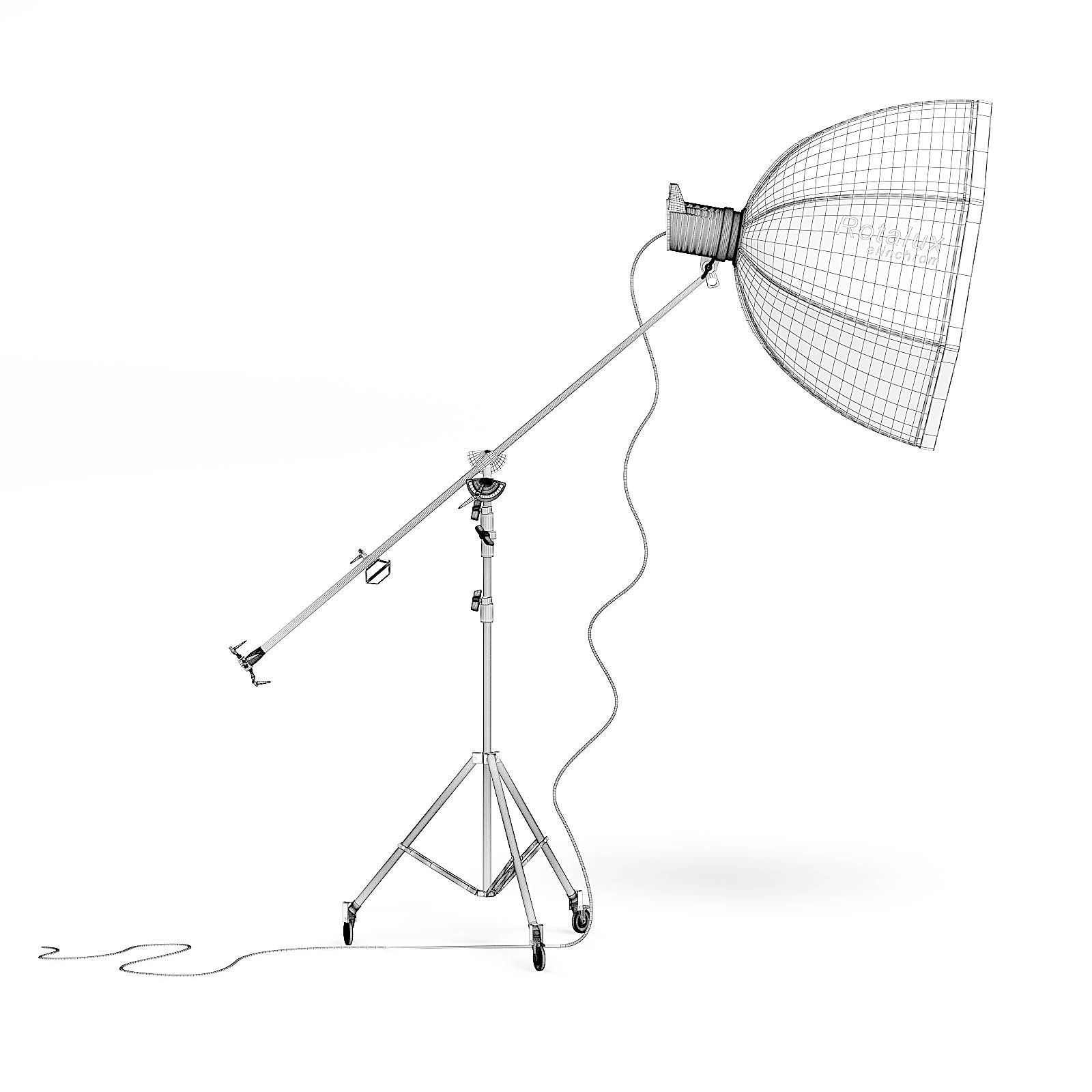 Studio Boom Arm with Softbox 3D Model 3D model_5