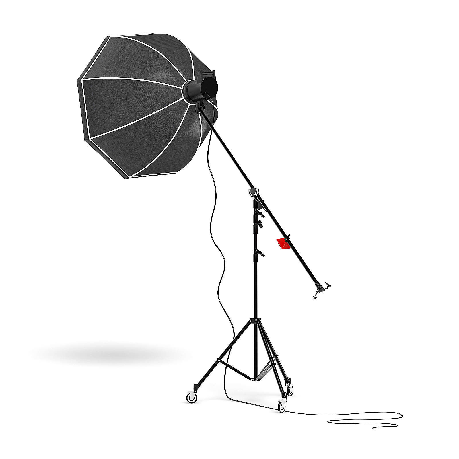 Studio Boom Arm with Softbox 3D Model 3D model_2