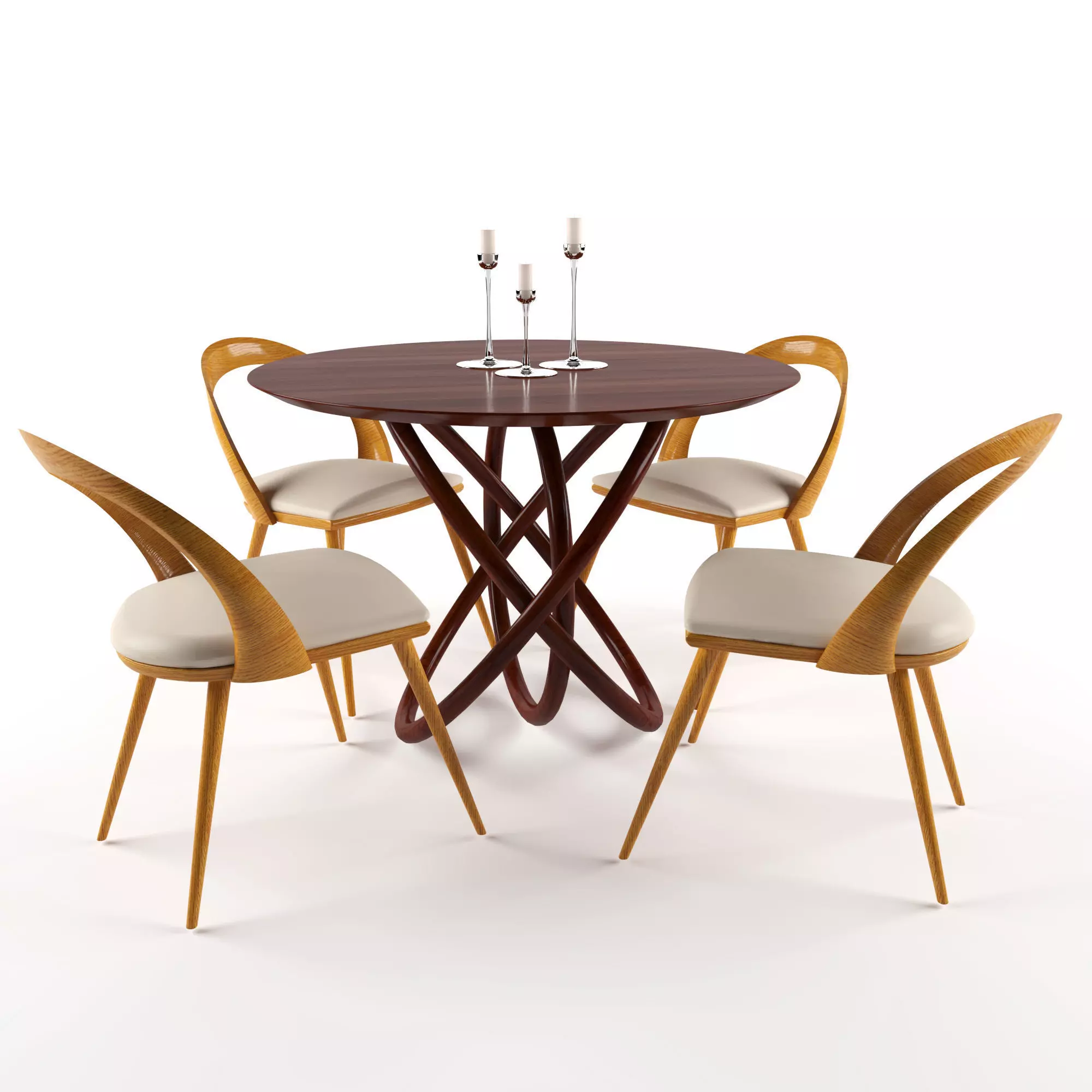 table - chair 03 3D model_0