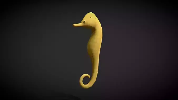 Low poly Seahorse - Idle Animated Low-poly 3D model