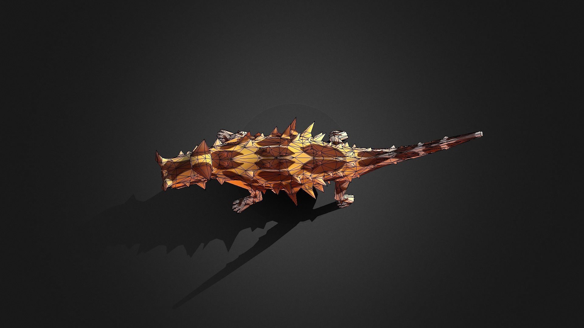 Low poly Thorny Devil - Idle Animated Low-poly 3D model_8