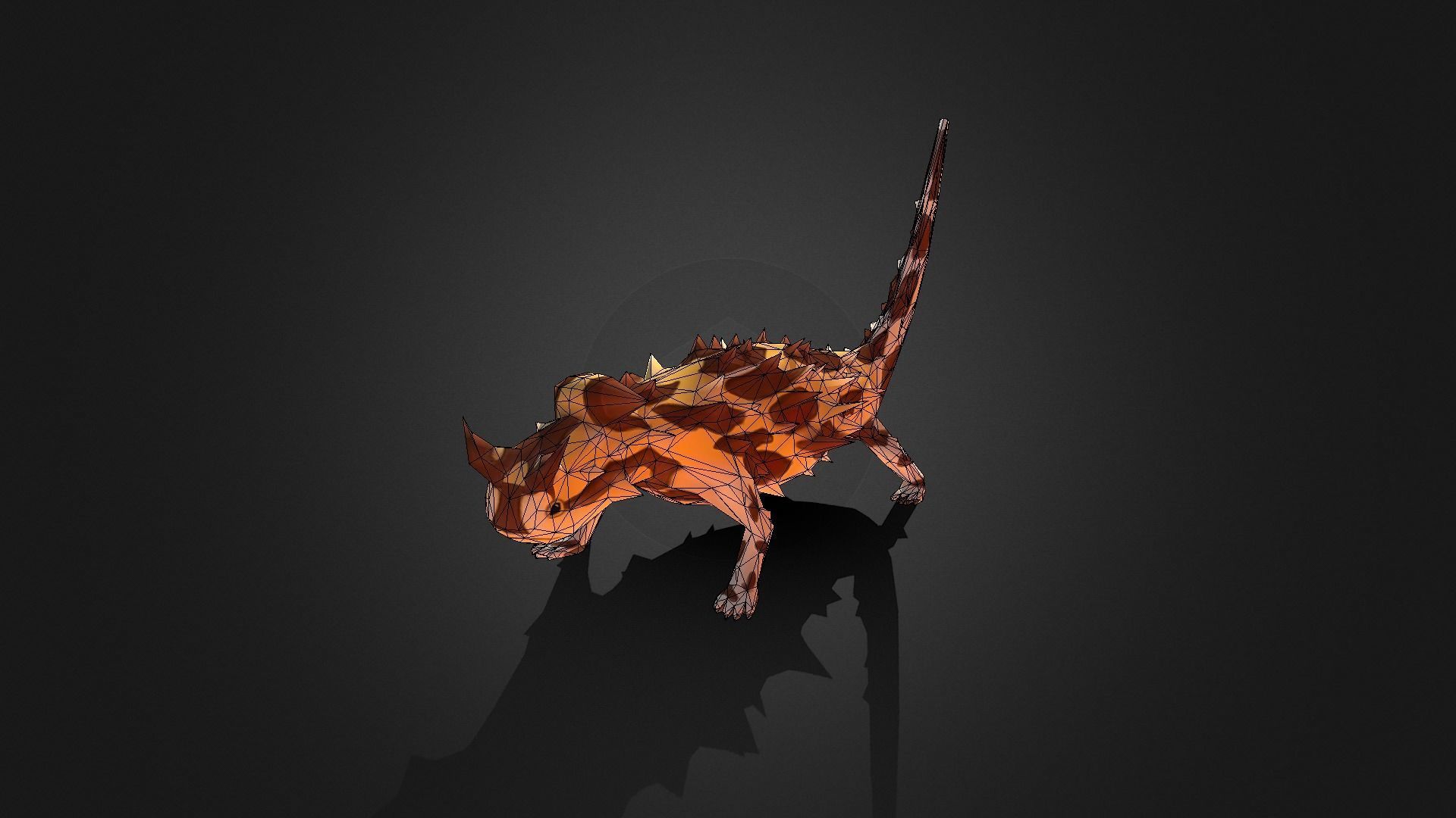 Low poly Thorny Devil - Idle Animated Low-poly 3D model_2