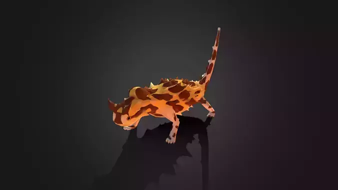 Low poly Thorny Devil - Idle Animated Low-poly 3D model