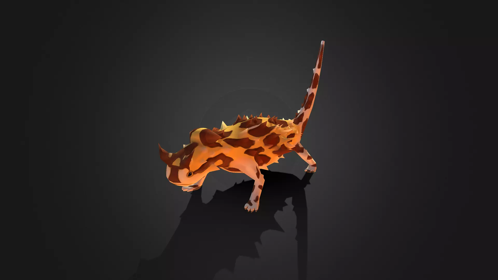 Low poly Thorny Devil - Idle Animated Low-poly 3D model_0