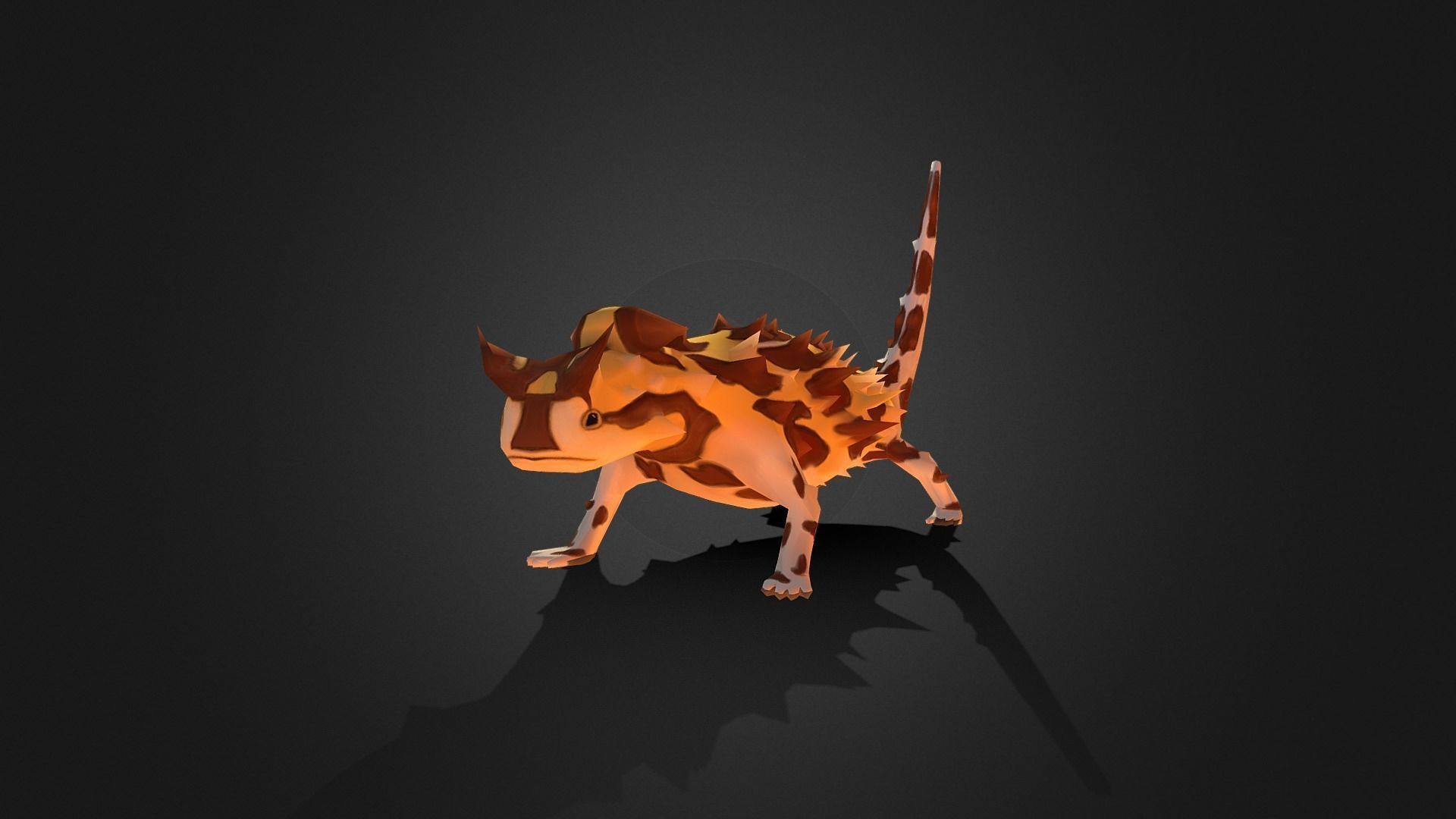 Low poly Thorny Devil - Idle Animated Low-poly 3D model_9