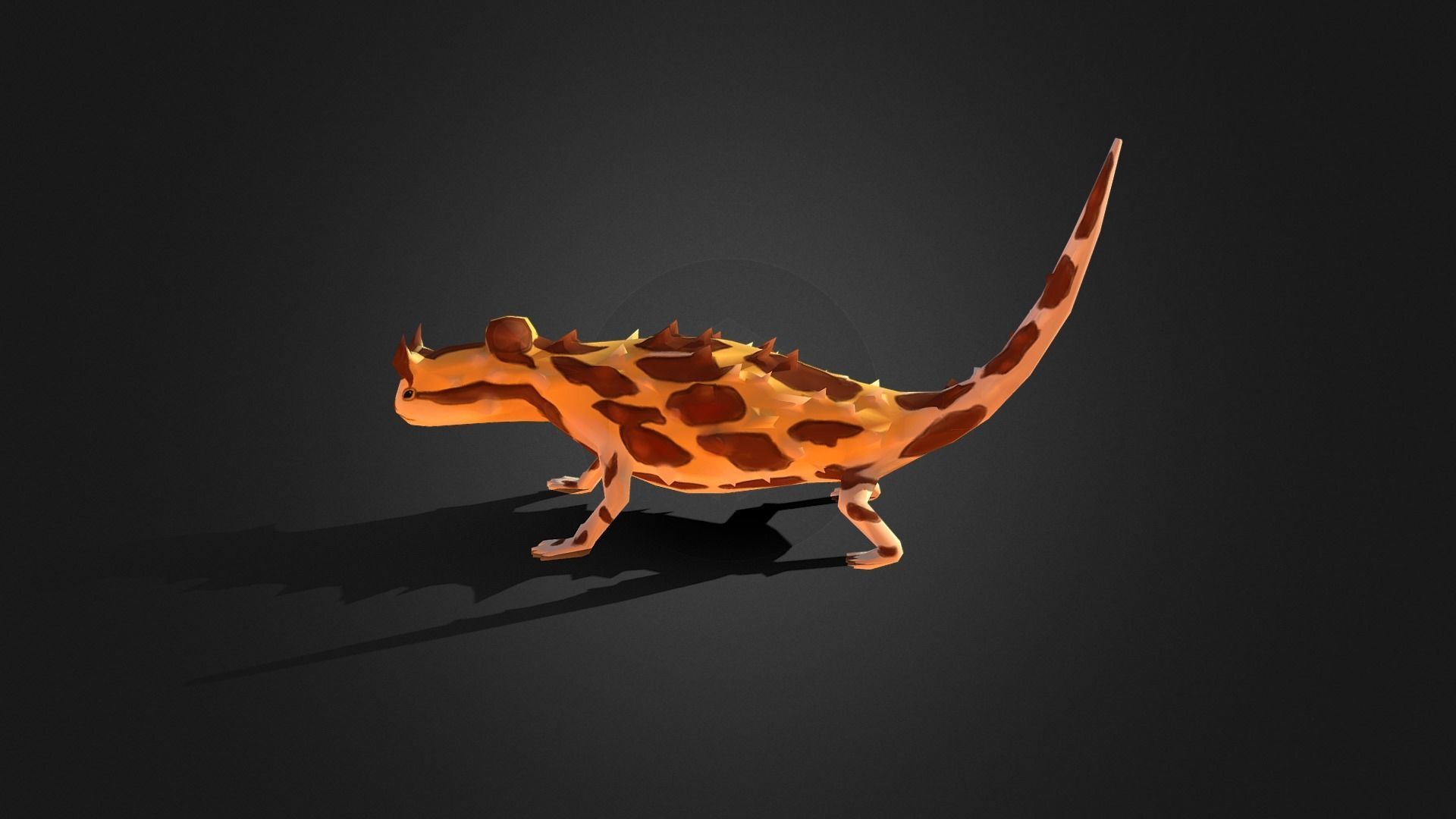 Low poly Thorny Devil - Idle Animated Low-poly 3D model_3