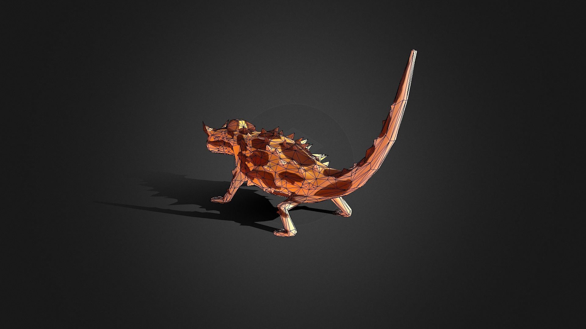 Low poly Thorny Devil - Idle Animated Low-poly 3D model_6