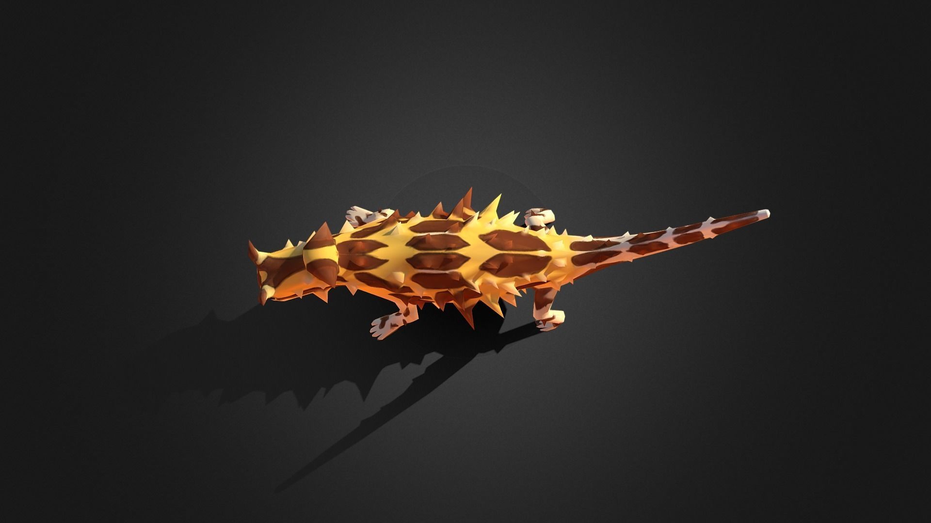 Low poly Thorny Devil - Idle Animated Low-poly 3D model_7