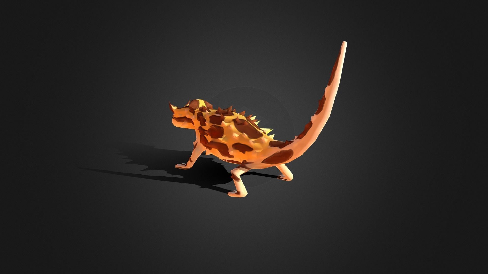 Low poly Thorny Devil - Idle Animated Low-poly 3D model_5