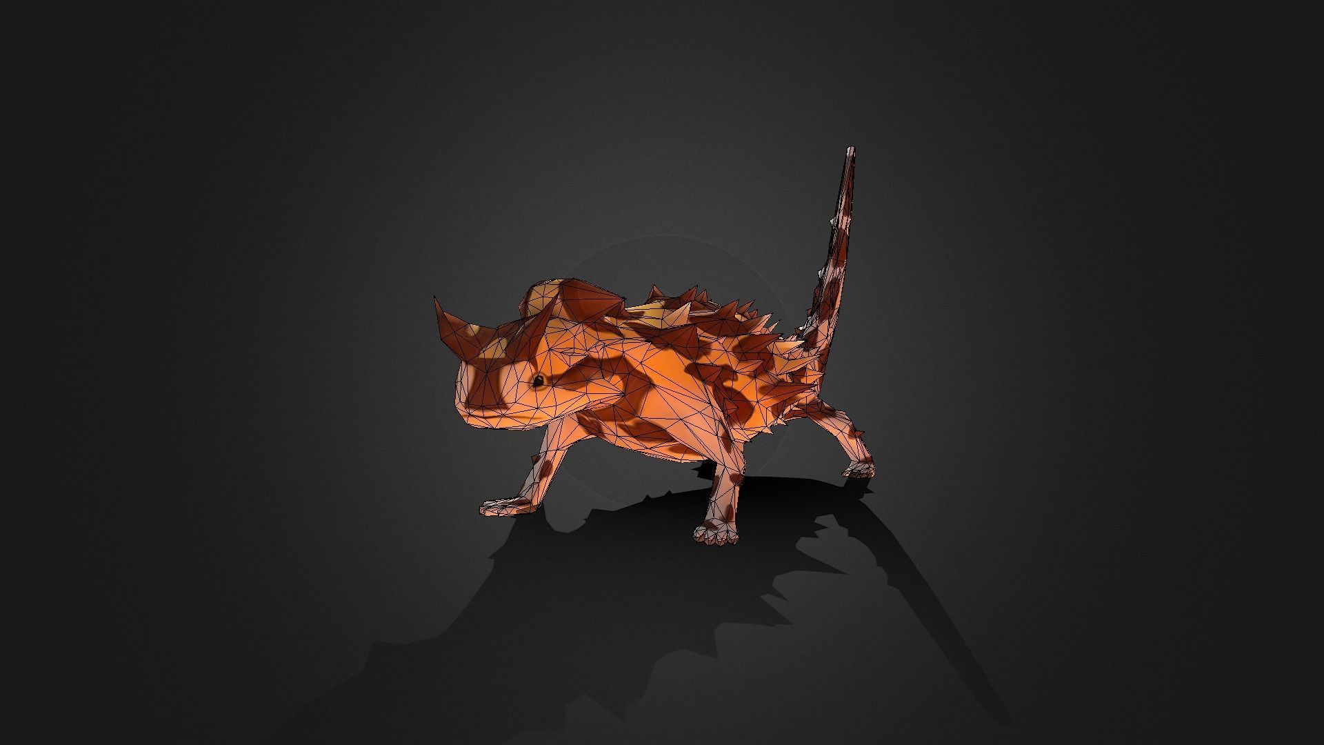 Low poly Thorny Devil - Idle Animated Low-poly 3D model_10