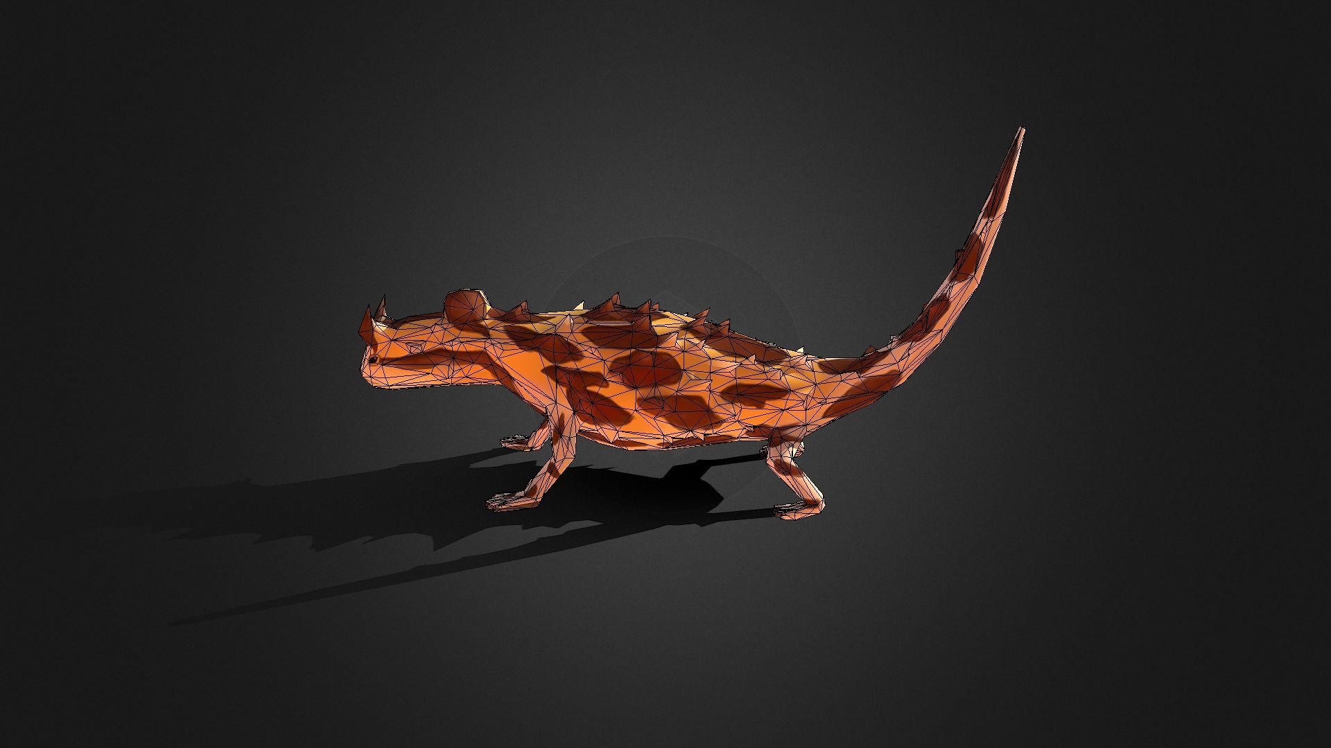 Low poly Thorny Devil - Idle Animated Low-poly 3D model_4