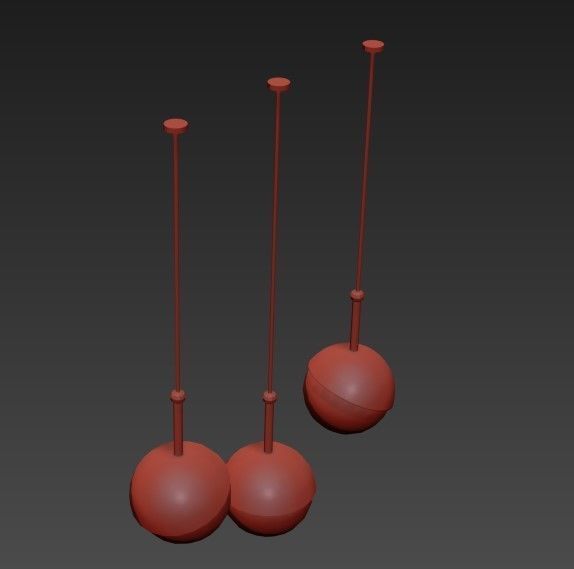 Golden ball 3D model_4