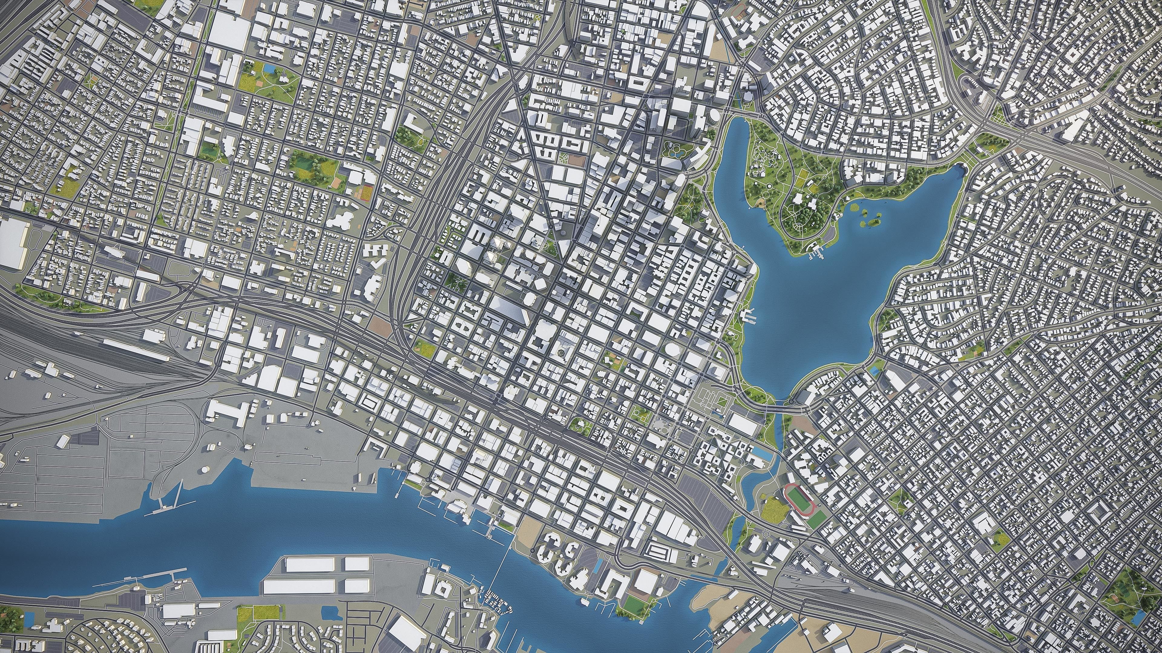 Oakland  Low-poly 3D model_21