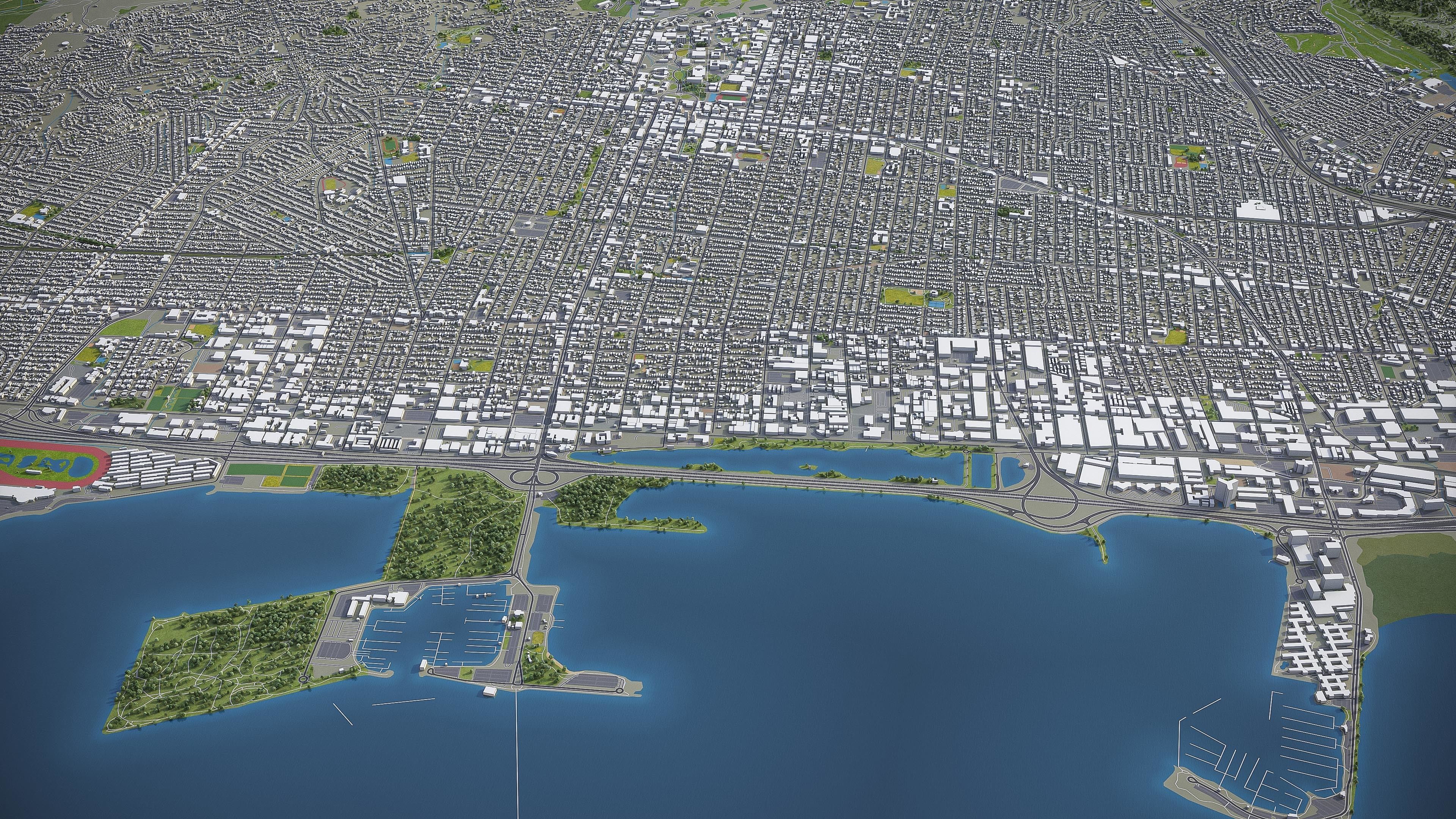 Oakland  Low-poly 3D model_13