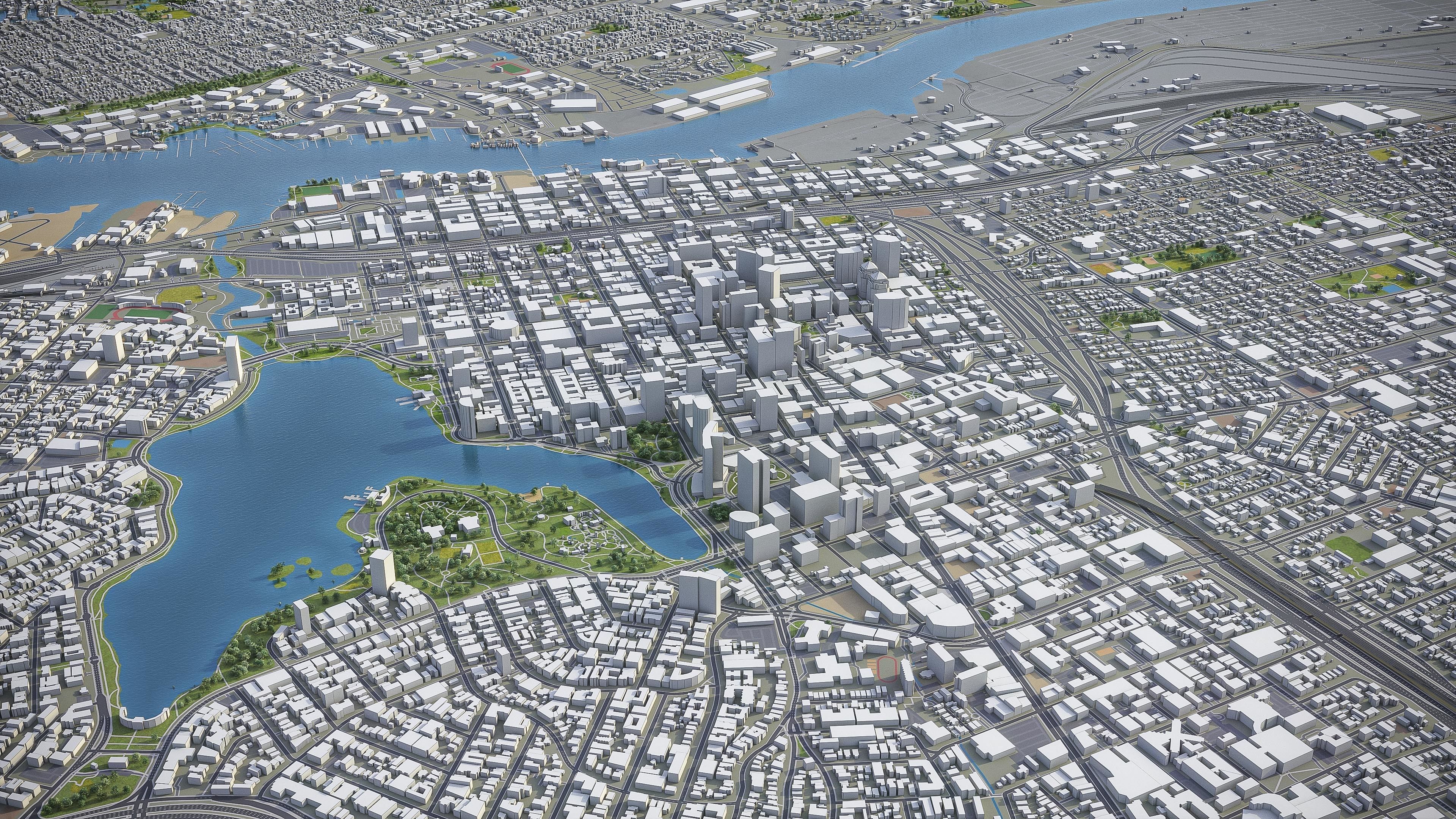 Oakland  Low-poly 3D model_5