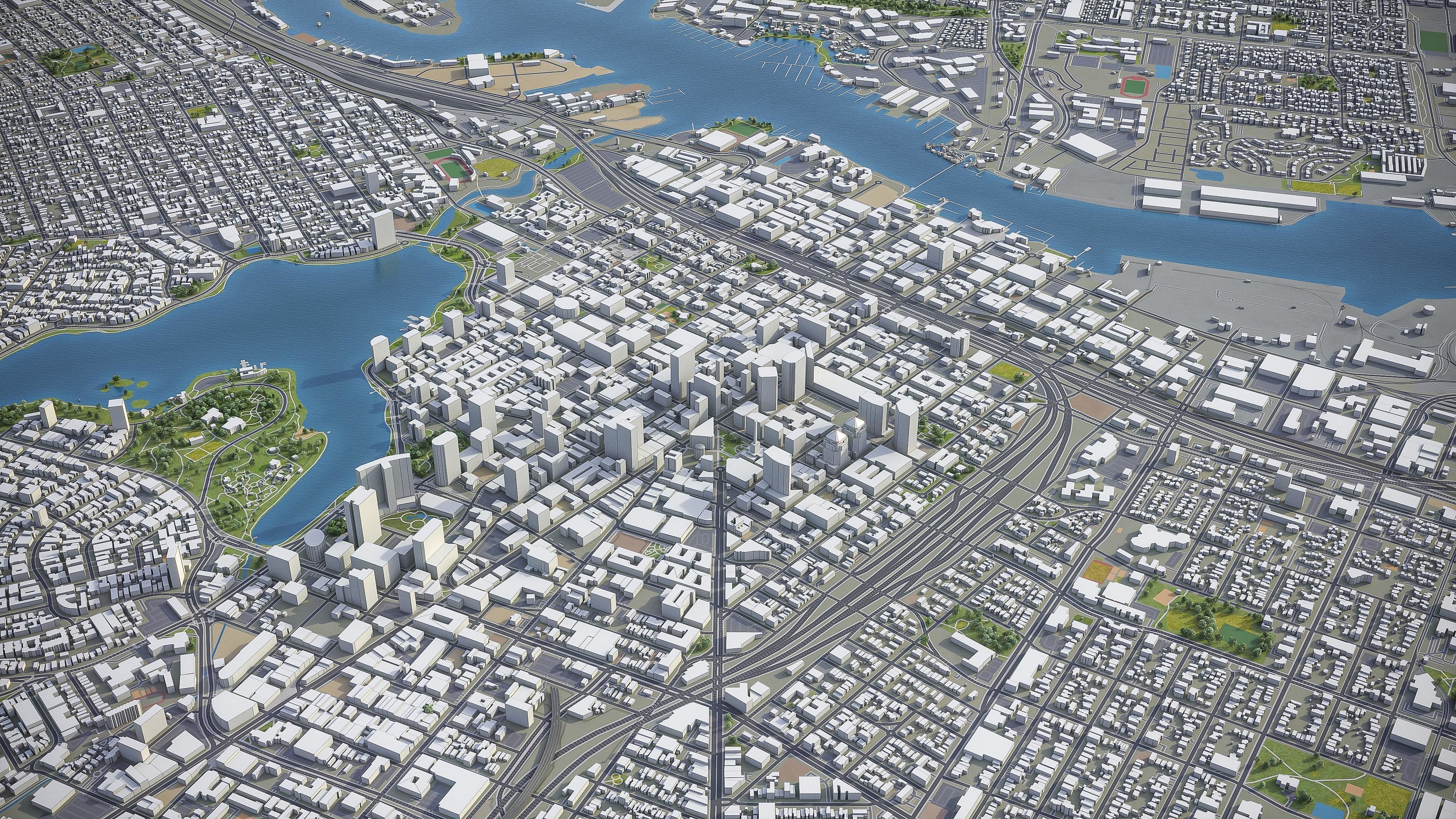 Oakland  Low-poly 3D model_17