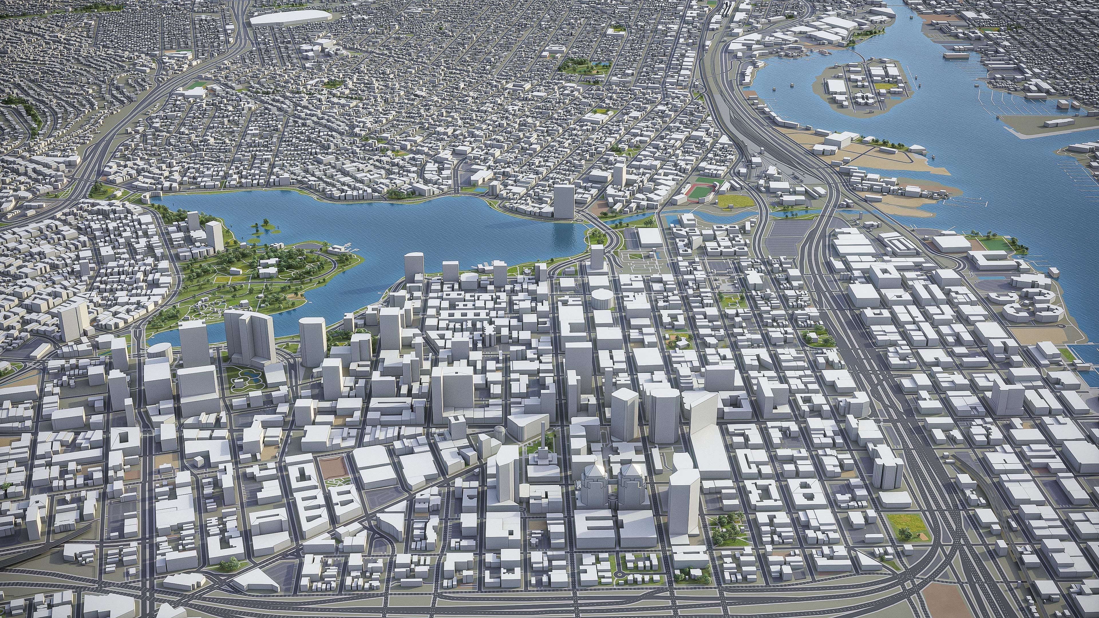 Oakland  Low-poly 3D model_3