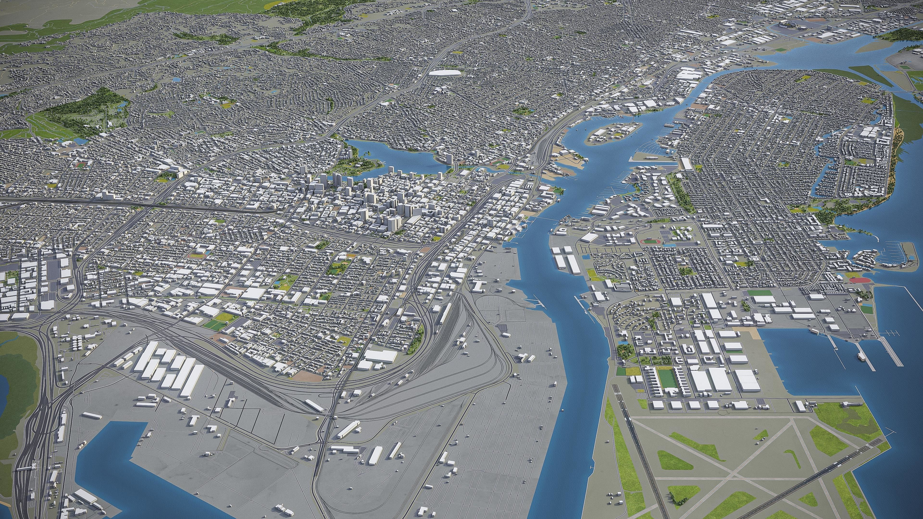 Oakland  Low-poly 3D model_26