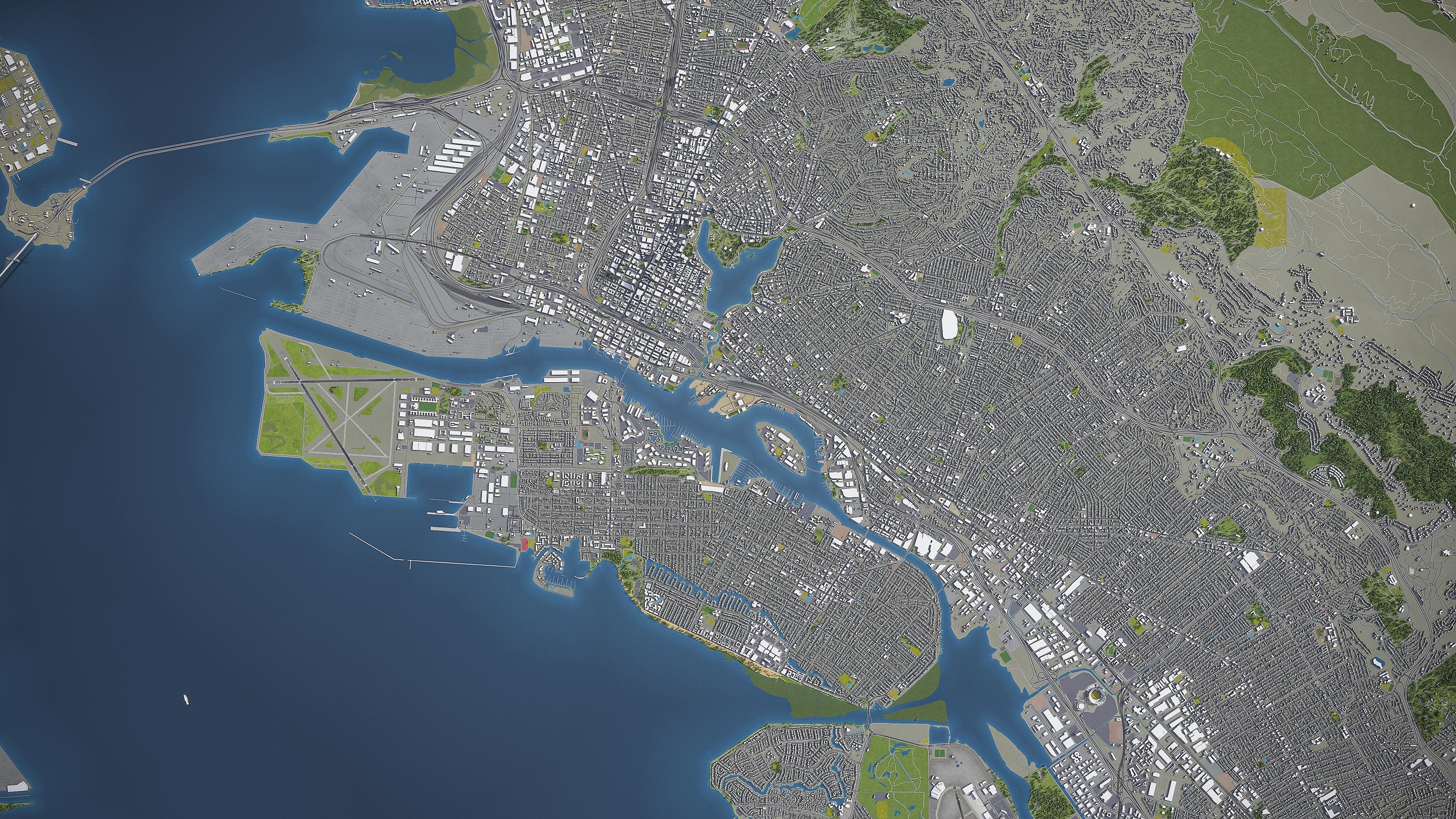 Oakland  Low-poly 3D model_22