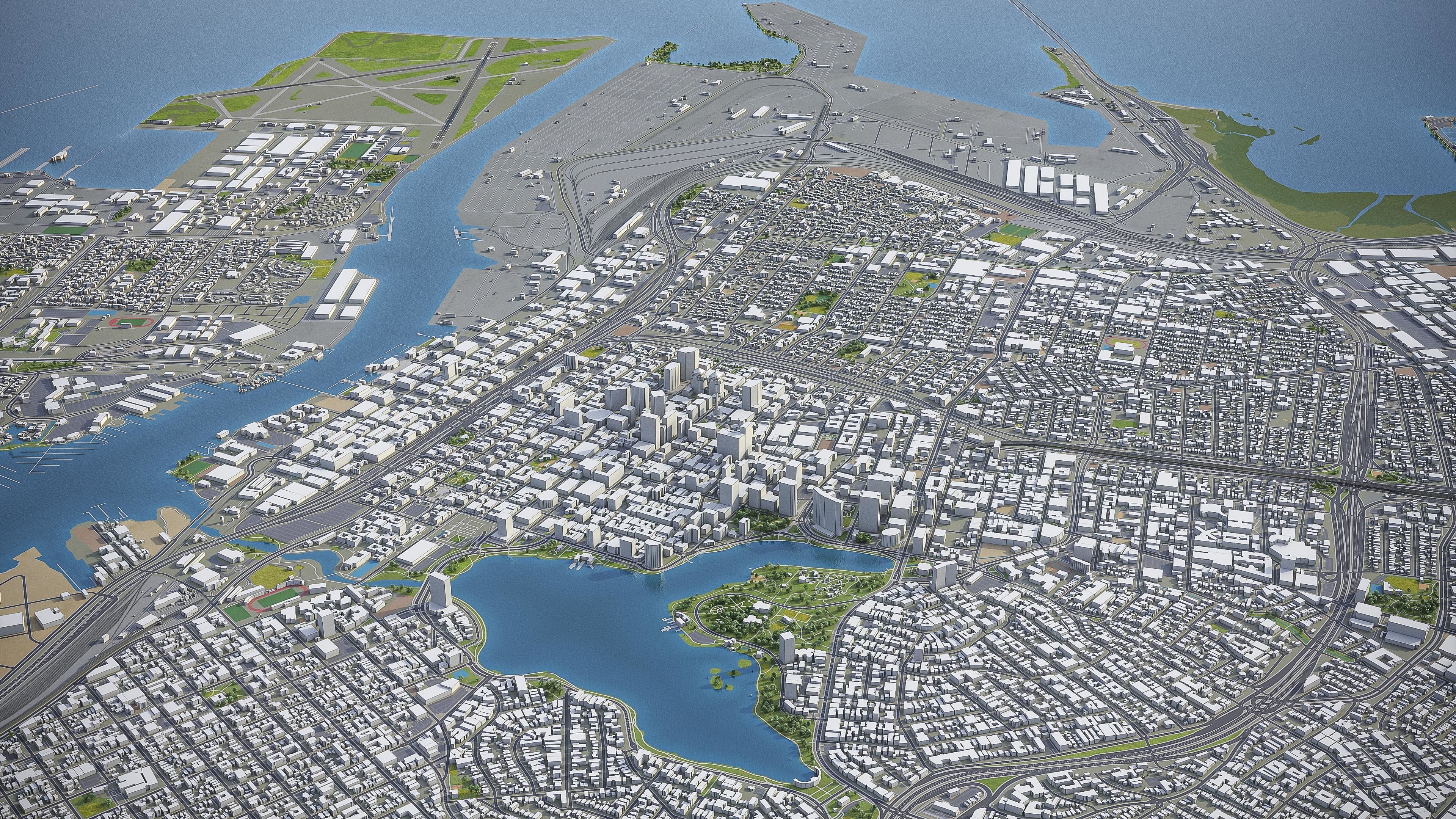 Oakland  Low-poly 3D model_19