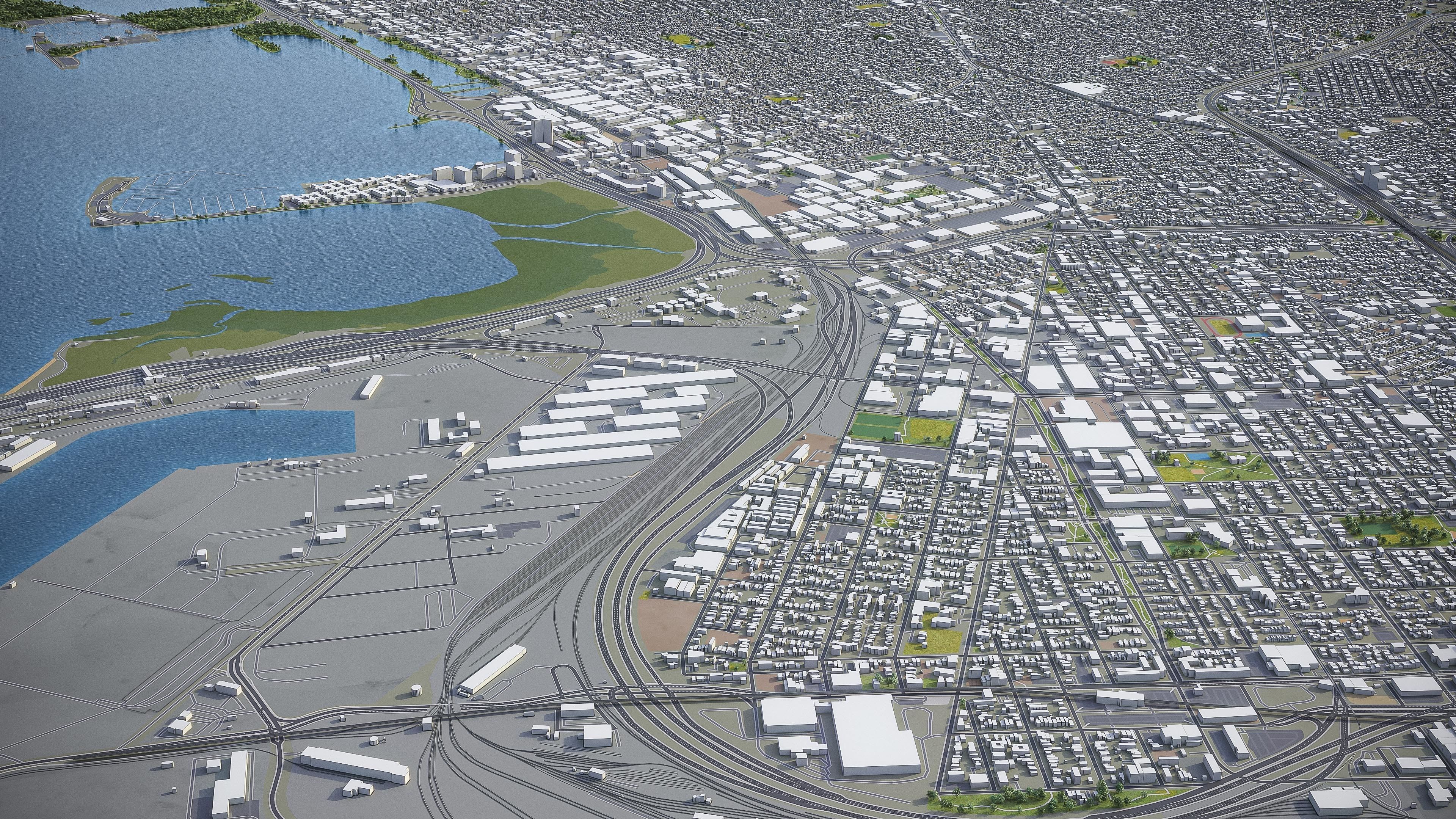 Oakland  Low-poly 3D model_7