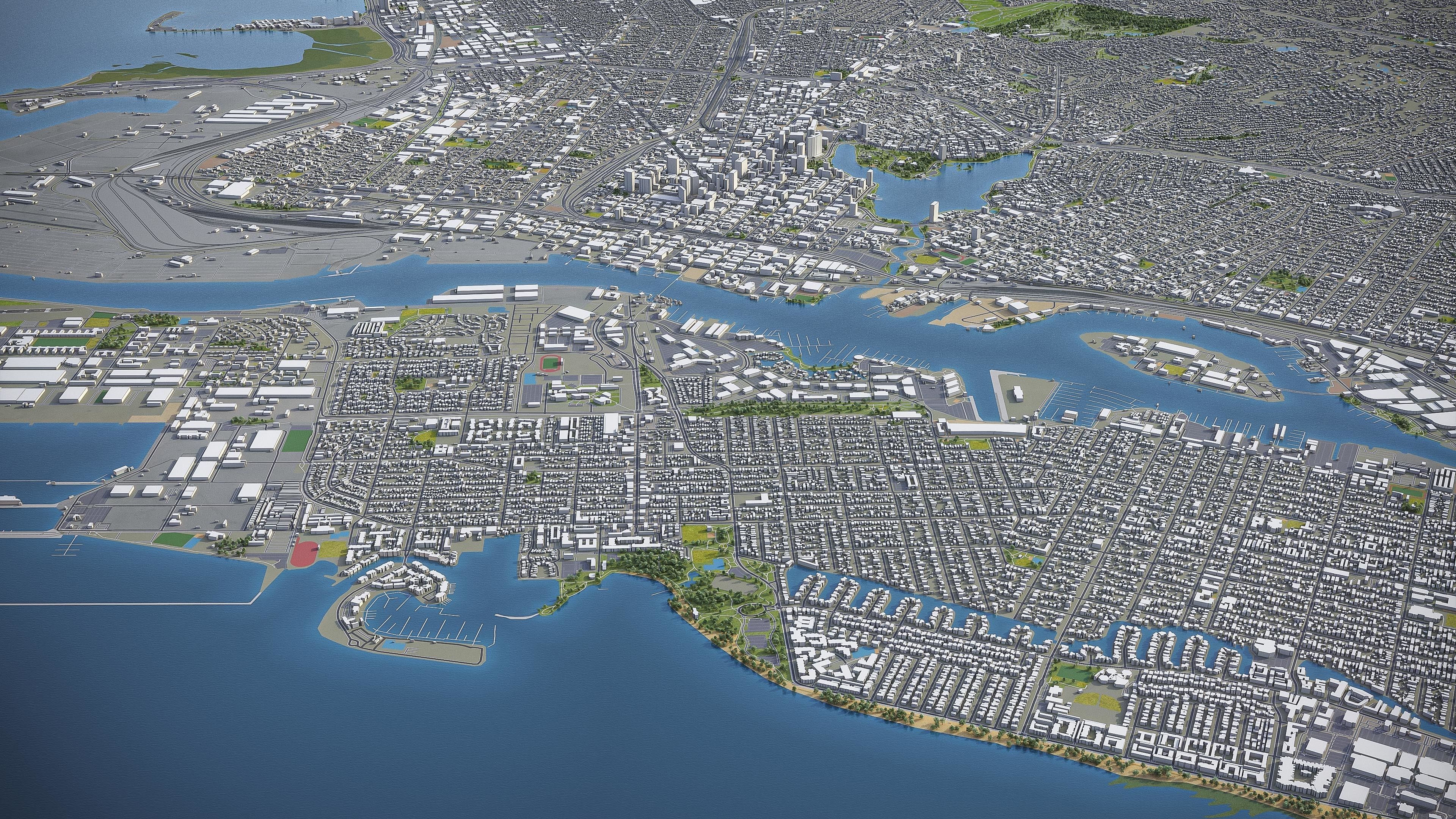 Oakland  Low-poly 3D model_25