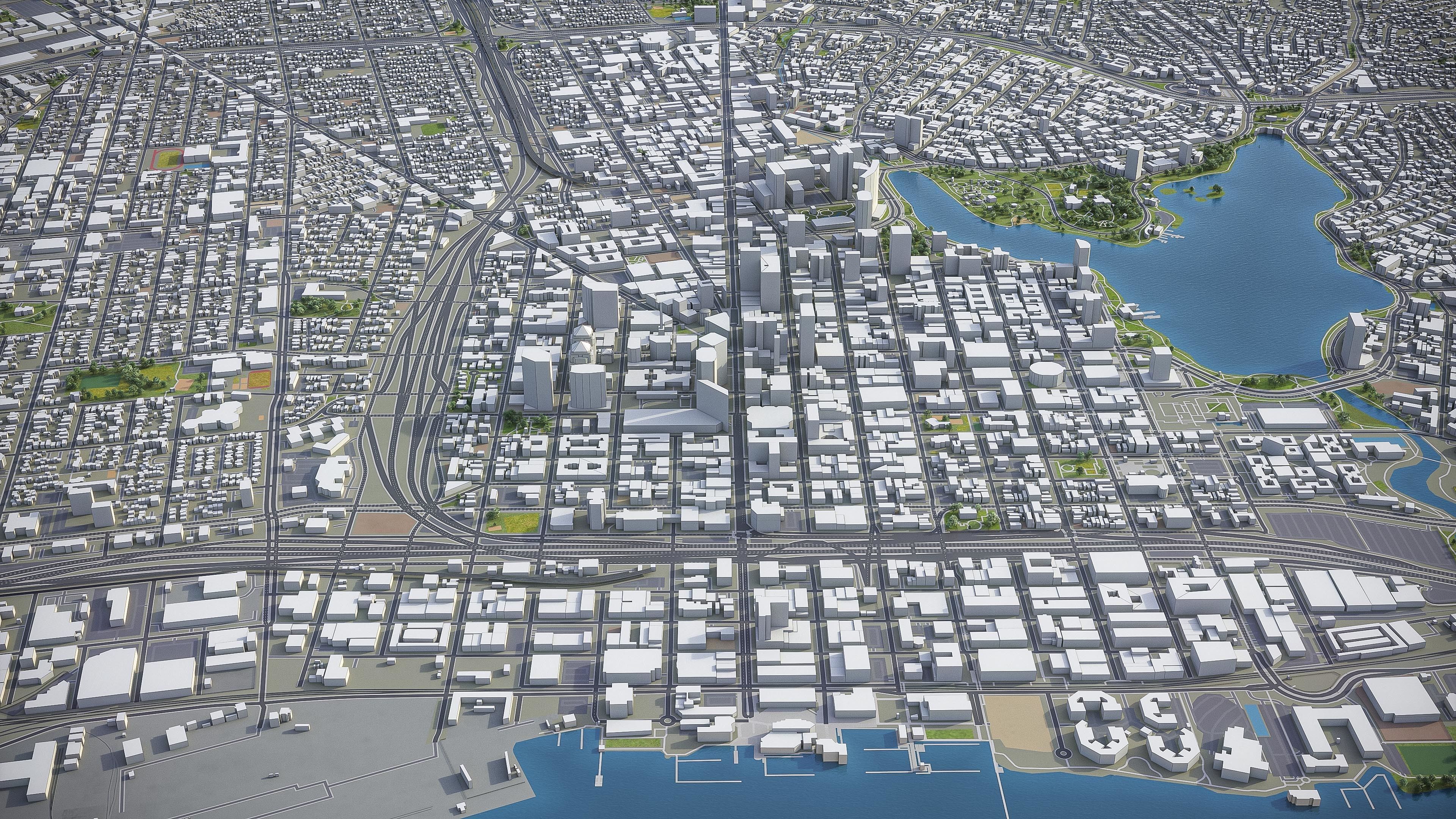 Oakland  Low-poly 3D model_2