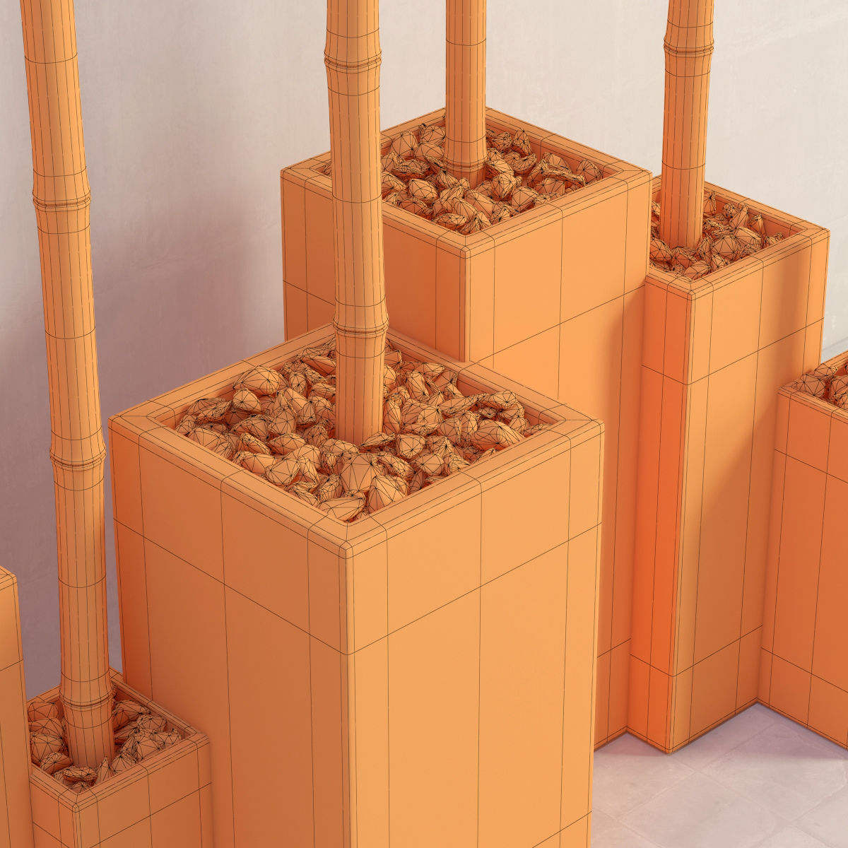 Bamboo decor color box 3D model_9