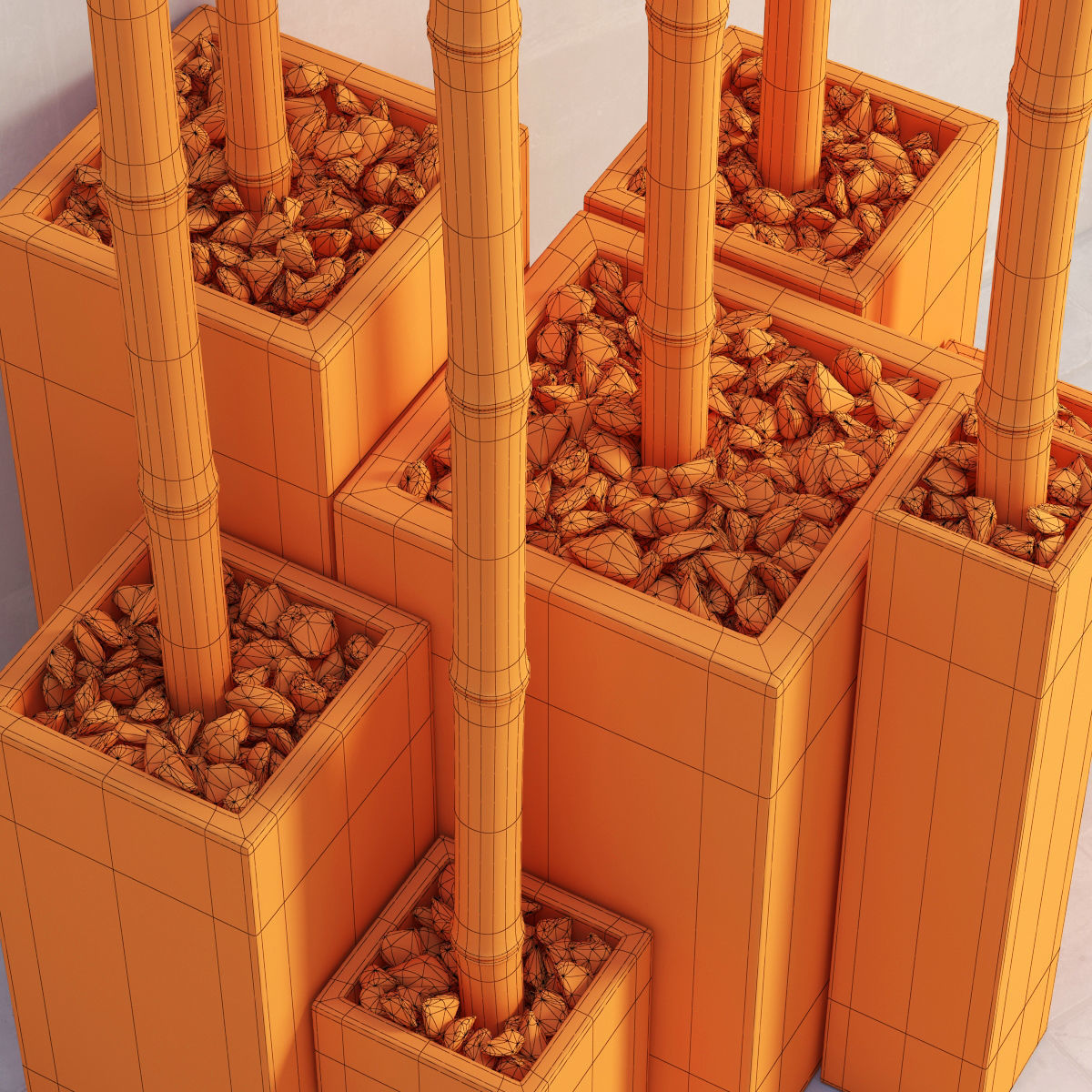 Bamboo decor color box 3D model_6