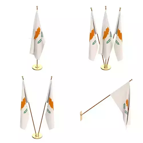 Cyprus Flag Pack 3D model