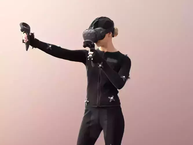 Ramona 10048 - Playing VR Girl Low-poly 3D model