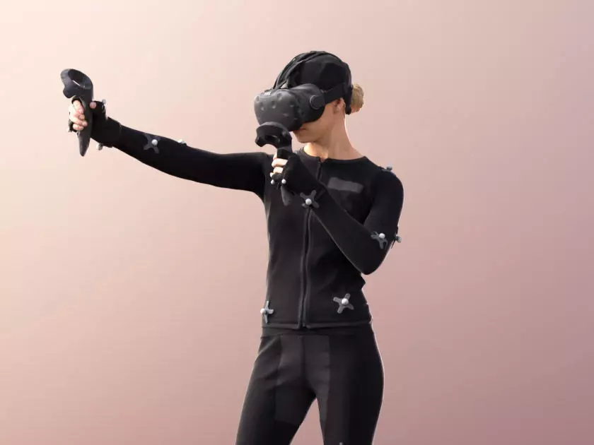 Ramona 10048 - Playing VR Girl Low-poly 3D model