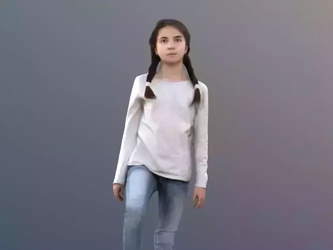 Sophie 10049 - Soccer Girl Low-poly 3D model