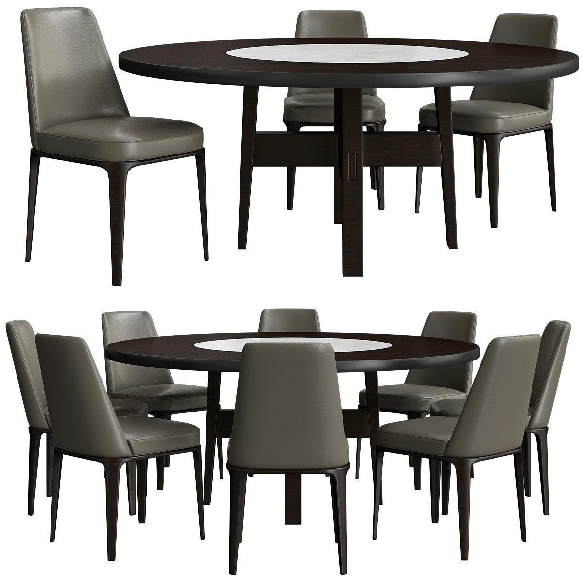 Chair - armchair and Barstool Collection 24 pieces 3d model 3D model_14