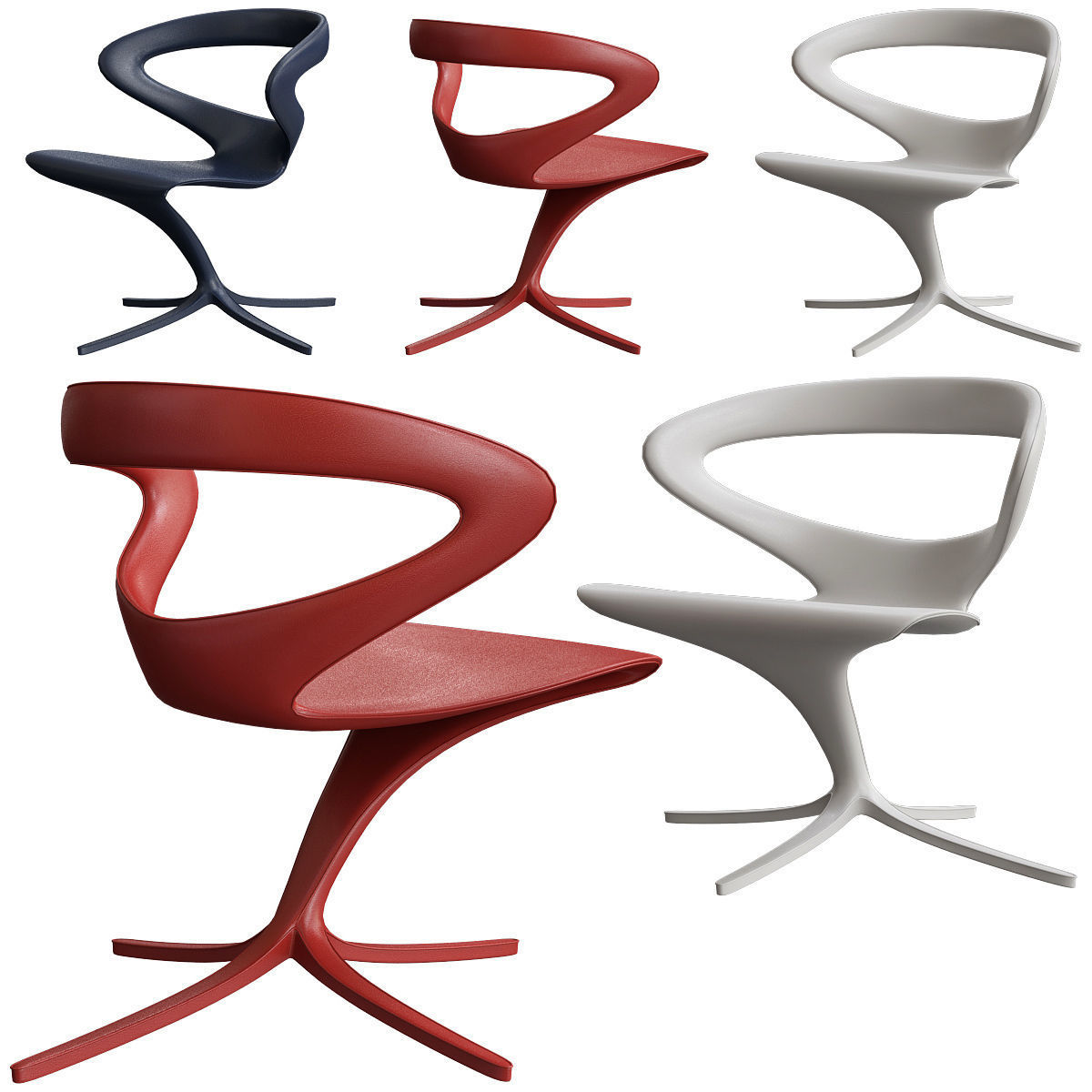 Chair - armchair and Barstool Collection 24 pieces 3d model 3D model_1