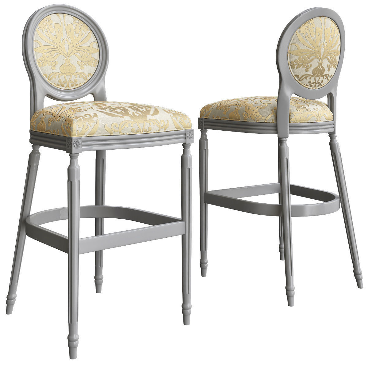 Chair - armchair and Barstool Collection 24 pieces 3d model 3D model_8
