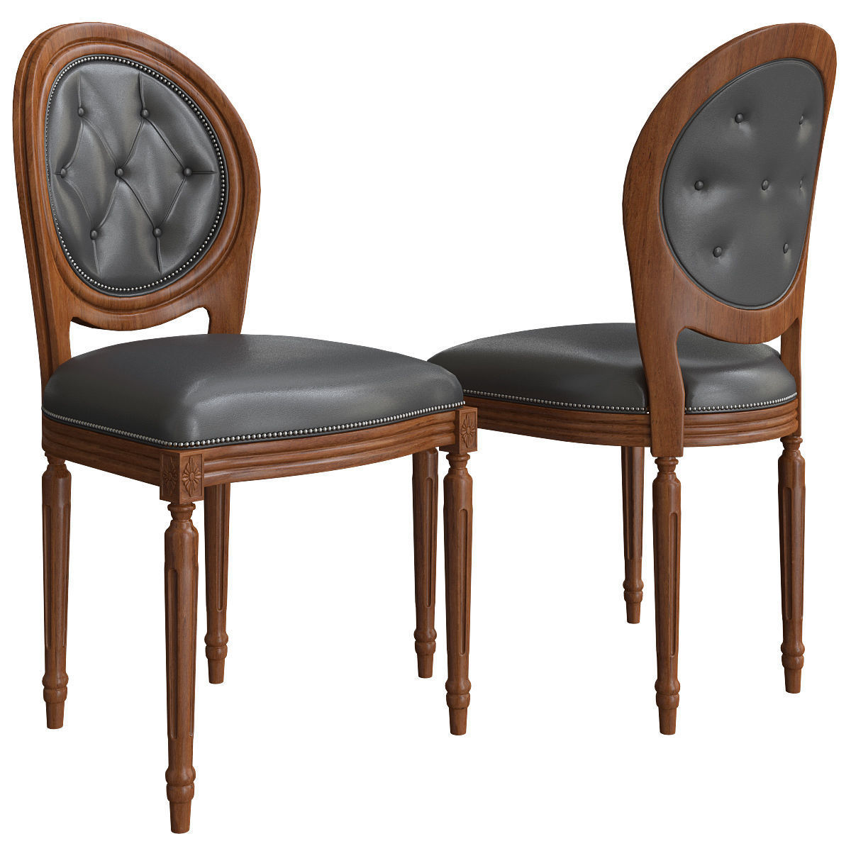 Chair - armchair and Barstool Collection 24 pieces 3d model 3D model_23