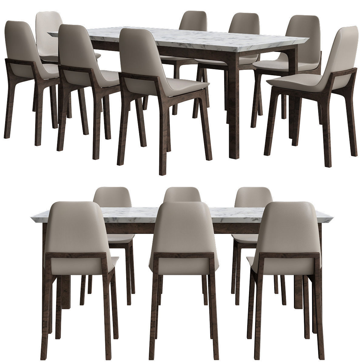 Chair - armchair and Barstool Collection 24 pieces 3d model 3D model_10